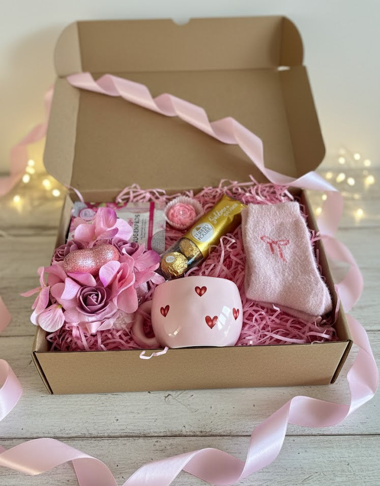 Romantische Rosa Geschenkbox - Luxus Überraschung