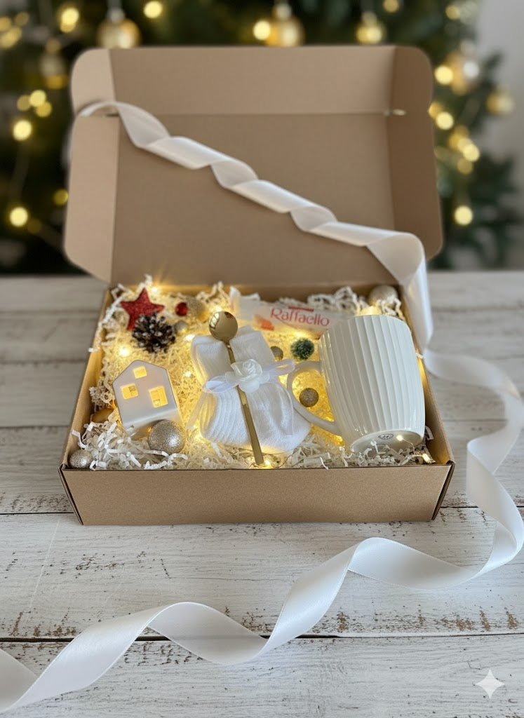 Weihnachts Geschenkbox mit LED-Licht - Magische Winterwelt