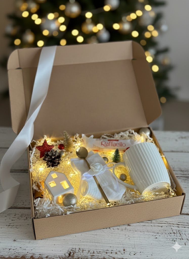 Weihnachts Geschenkbox mit LED-Licht - Magische Winterwelt